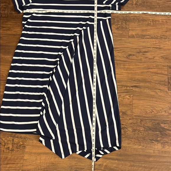 Bundle of 2 Lane Bryant Blue and White & Gray Asymmetrical High-Low Sundresses - Picture 10 of 10